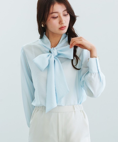 ブラウス シャツ 入学式 「 華やかに彩る 」シャイニーシアー・BIG