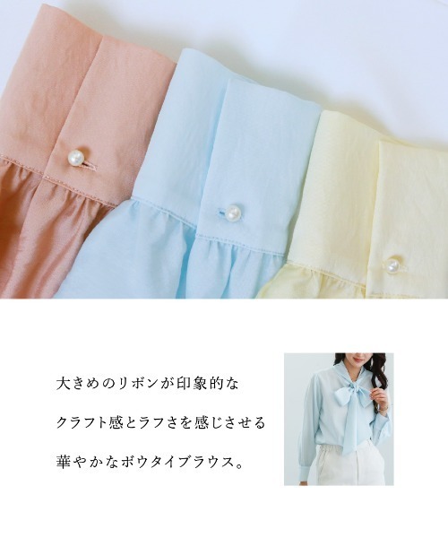 ブラウス シャツ 入学式 「 華やかに彩る 」シャイニーシアー・BIG