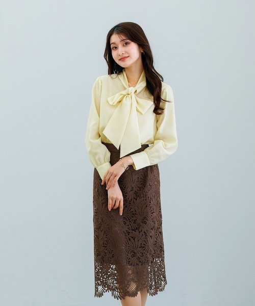ブラウス シャツ 入学式 「 華やかに彩る 」シャイニーシアー・BIG