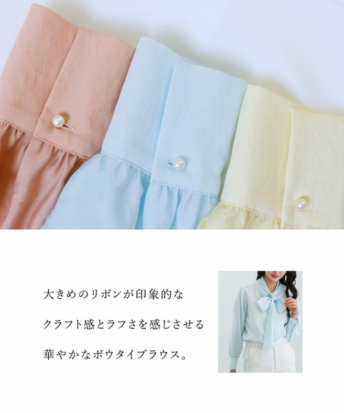 ブラウス シャツ 入学式 「 華やかに彩る 」シャイニーシアー・BIG