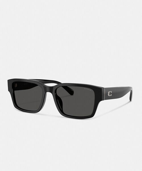 COACH ブラック スクエアサングラス ケース付き 公式】コーチアウトレット | オーバーサイズド スクエア サングラス