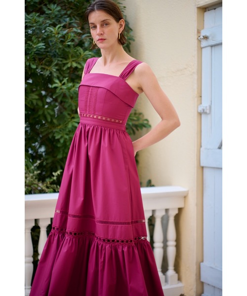 Estella.K ワンピース Rebecca Sheer Tape Dress レーステープ