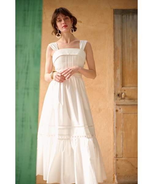 ワンピース Rebecca Sheer Tape Dress レーステープスウィッチングドレスの画像