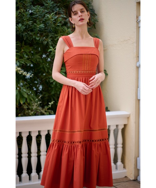 Estella.K レース　ドレス　レジメスウィッチングドレス Estella.K ワンピース Rebecca Sheer Tape Dress レーステープ