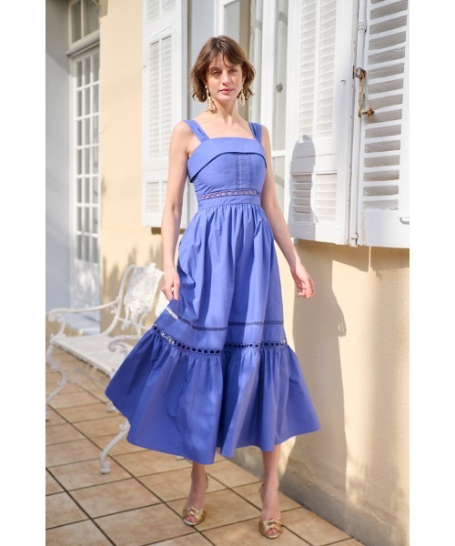 ワンピース Rebecca Sheer Tape Dress レーステープスウィッチングドレスの画像