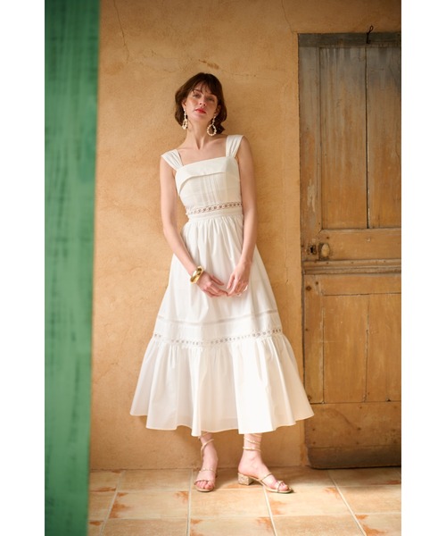 Estella.K レース　ドレス　レジメスウィッチングドレス Estella.K ワンピース Rebecca Sheer Tape Dress レーステープ