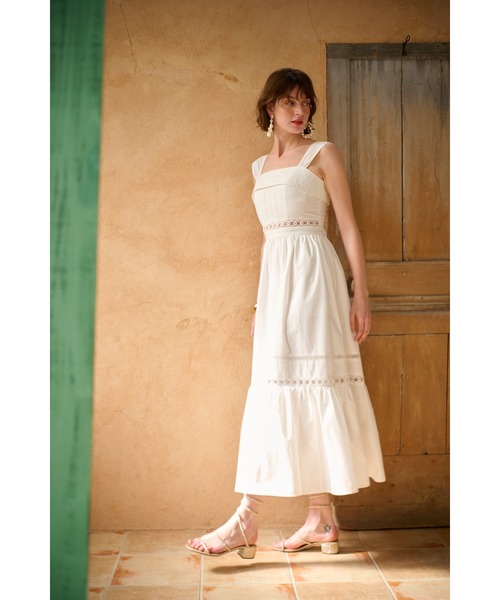 ワンピース Rebecca Sheer Tape Dress レーステープスウィッチングドレスの画像