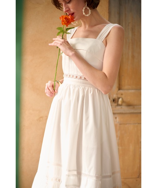 ワンピース Rebecca Sheer Tape Dress レーステープスウィッチングドレスの画像