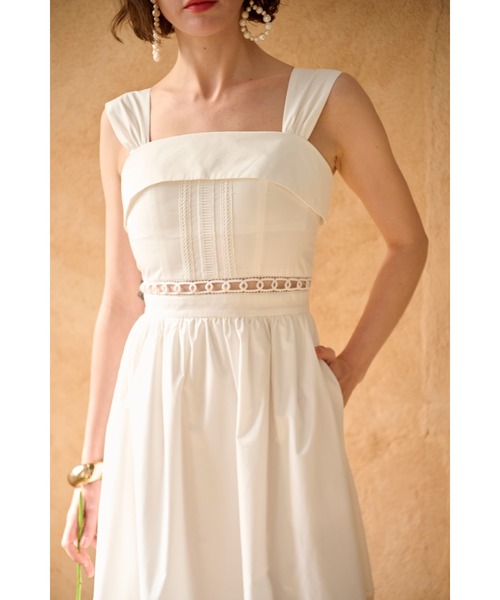 ワンピース Rebecca Sheer Tape Dress レーステープスウィッチングドレスの画像
