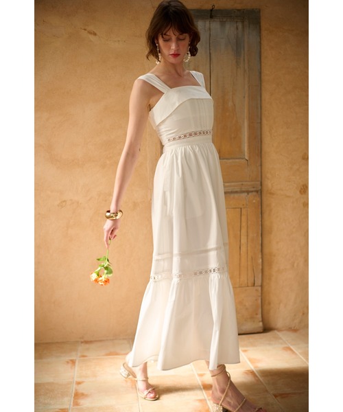ワンピース Rebecca Sheer Tape Dress レーステープスウィッチングドレスの画像