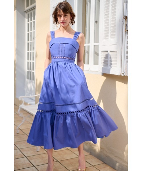 ワンピース Rebecca Sheer Tape Dress レーステープスウィッチングドレスの画像