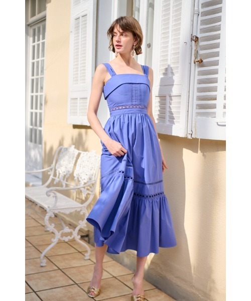 Estella.K レース　ドレス　レジメスウィッチングドレス Estella.K ワンピース Rebecca Sheer Tape Dress レーステープ