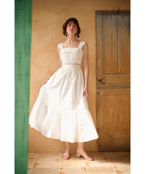 ワンピース Rebecca Sheer Tape Dress レーステープスウィッチングドレスの画像