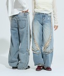 アディダス adidas ワイドパンツ ジーン...の詳細画像2