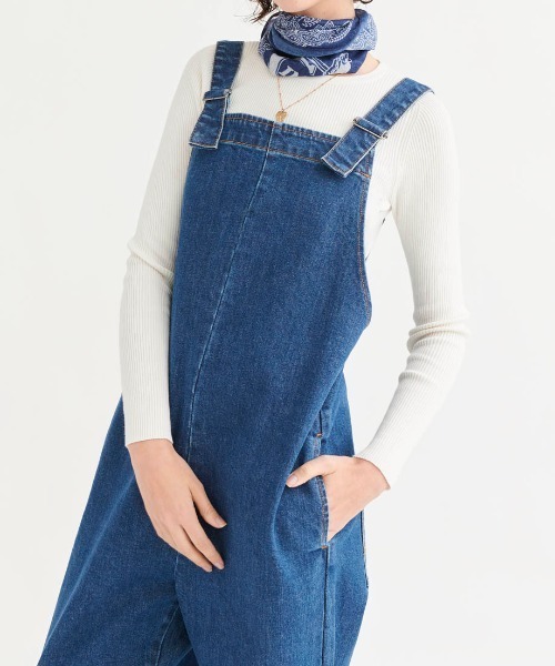 「CIMARRON」 オーバーオール M スカイブルー レディース_画像8