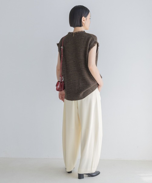 「A part by」 スラックス MEDIUM ベージュ レディースの画像