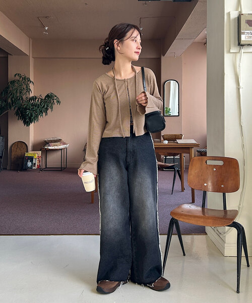 「Kastane」 長袖カットソー FREE アイボリー レディース_画像2