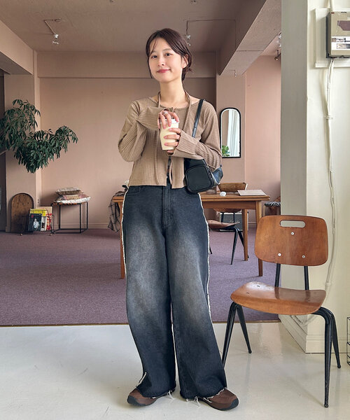 「Kastane」 長袖カットソー FREE アイボリー レディース_画像3