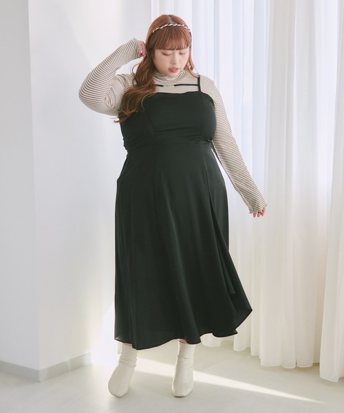 「Louiosy」 キャミソールワンピース 4L ブラック レディース_画像7