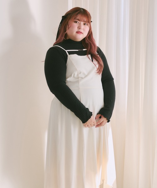 「Louiosy」 キャミソールワンピース 4L ブラック レディース_画像9