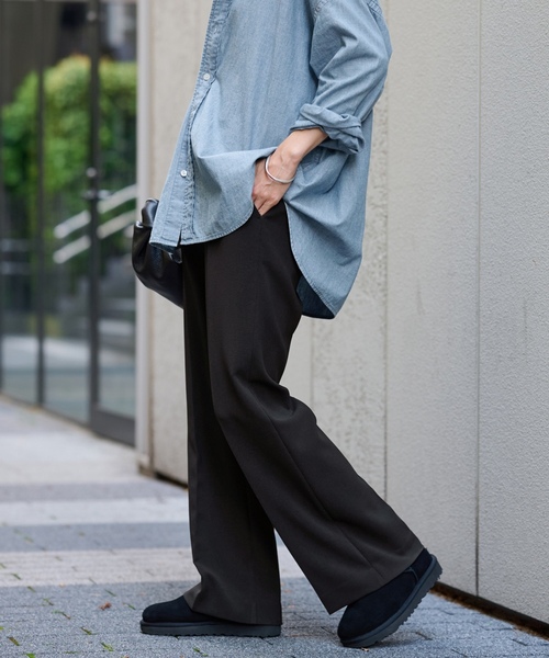 「FRAMeWORK」 パンツ 34 ブラウン レディースの画像