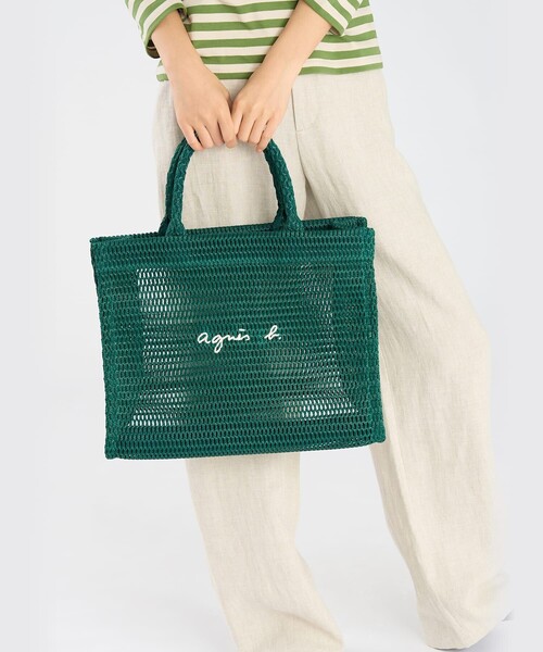 agnes b.（アニエスベー） トートバッグ ナイロン メッシュ ラージ