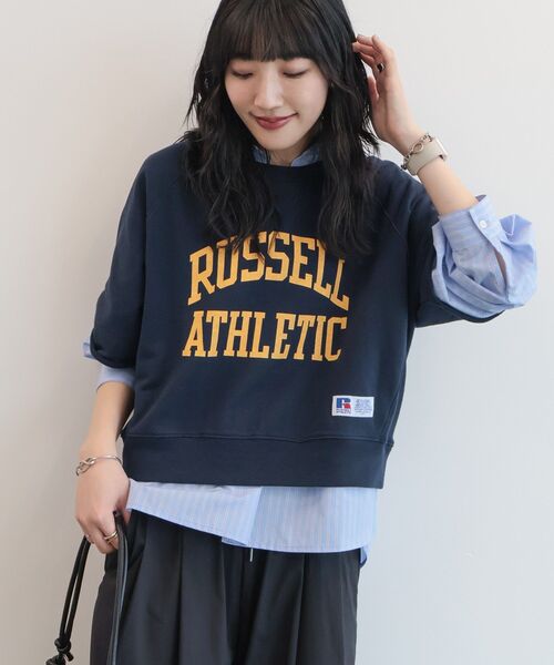 【サンフェード・雰囲気系】RUSSELL ATHLETIC スウェット 半袖 Russell Athletic（ラッセル アスレティック） トレーナー スウェット