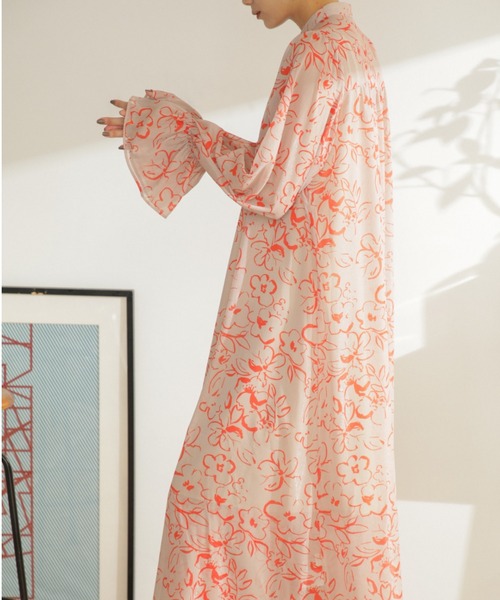 「ROSE BUD」 長袖ワンピース SMALL ベージュ レディース_画像2