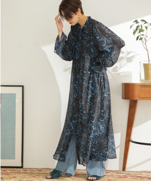 「ROSE BUD」 長袖ワンピース SMALL ベージュ レディース_画像3