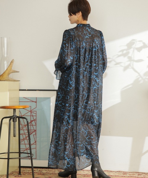 「ROSE BUD」 長袖ワンピース SMALL ベージュ レディース_画像8