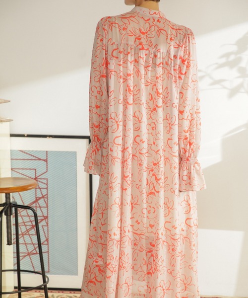 「ROSE BUD」 長袖ワンピース SMALL ベージュ レディース_画像9