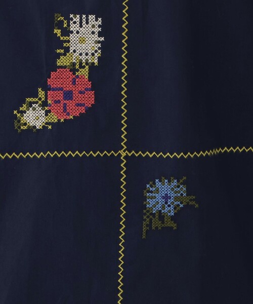 Afternoon Tea（アフタヌーンティー） ブラウス シャツ 刺繍ライン 