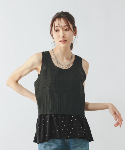 ワイドパンツ パンツ さらさらリラックスキャミ＊パンツSET/636257 レディースの画像