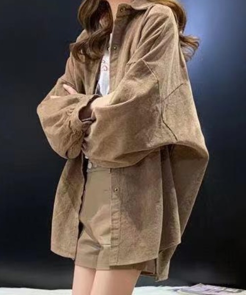 「cammie」 7分袖ブラウス L パープル レディース_画像9