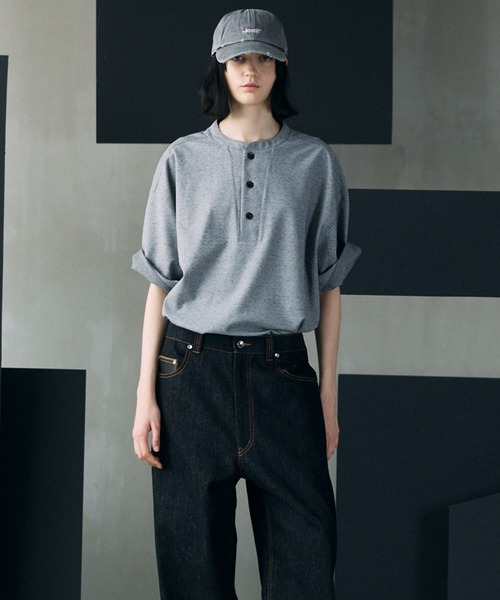 MAISON SPECIAL（メゾンスペシャル） ヘンリーネック tシャツ メンズ