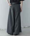 ワイドパンツ スラックス ディープタックバギー...の詳細画像1