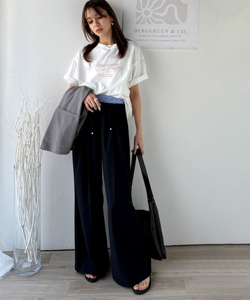 「classicalelf」 半袖Tシャツ LARGE ブラウン レディース_画像2