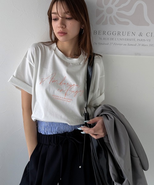「classicalelf」 半袖Tシャツ LARGE ブラウン レディース_画像3