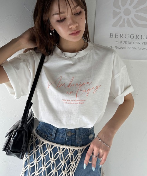 「classicalelf」 半袖Tシャツ LARGE ブラウン レディース_画像5