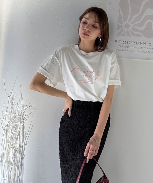 「classicalelf」 半袖Tシャツ LARGE ブラウン レディース_画像8