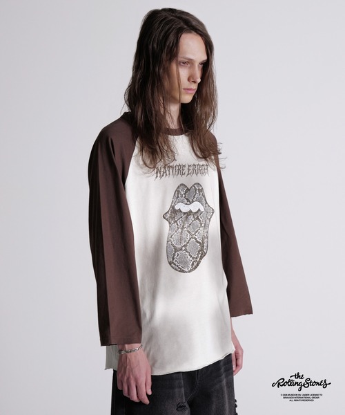 GRANCY×The Rolling Stonesリップ＆タン ラグランTシャツ GRANCY tシャツ 「GRANCY×The Rolling Stones」Lips and Tongue Raglan