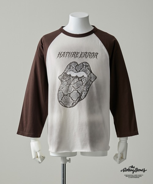 GRANCY tシャツ 「GRANCY×The Rolling Stones」Lips and Tongue Raglan