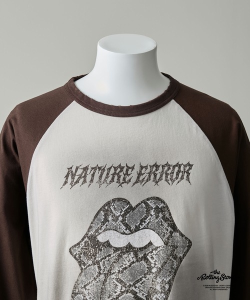 GRANCY×The Rolling Stonesリップ＆タン ラグランTシャツ GRANCY tシャツ 「GRANCY×The Rolling Stones」Lips and Tongue Raglan