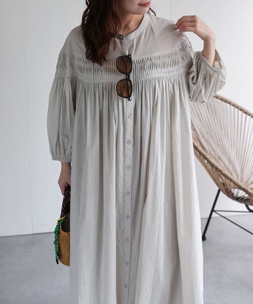 「ap retro」 7分袖ワンピース MEDIUM ブラック レディース_画像7