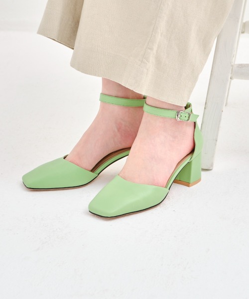 NICAL パンプス 「本革」「NICAL」スクエアトゥセパレートパンプス4105