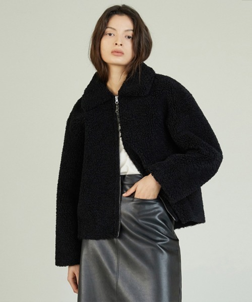 モデル着用 注目アイテム コート ムートンコート Anedit 2wayショートムートンコート Ae 2way Short Mustang45 4円 Aynaelda Com