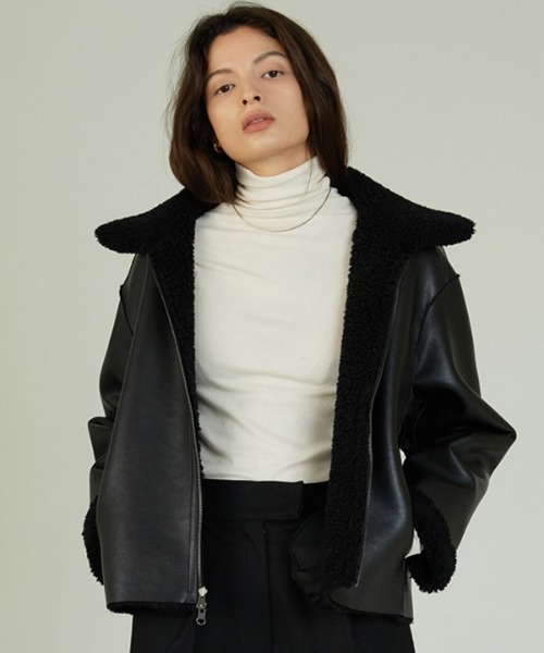 モデル着用 注目アイテム コート ムートンコート Anedit 2wayショートムートンコート Ae 2way Short Mustang45 4円 Aynaelda Com