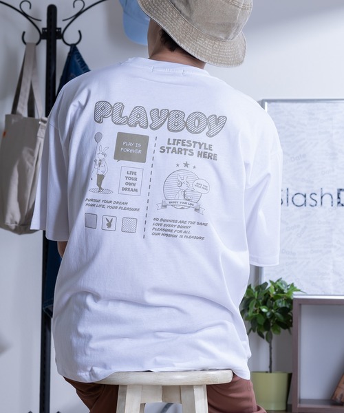 PLAYBOY（プレイボーイ） tシャツ 「PLAYBOY／プレイボーイ」レトロ