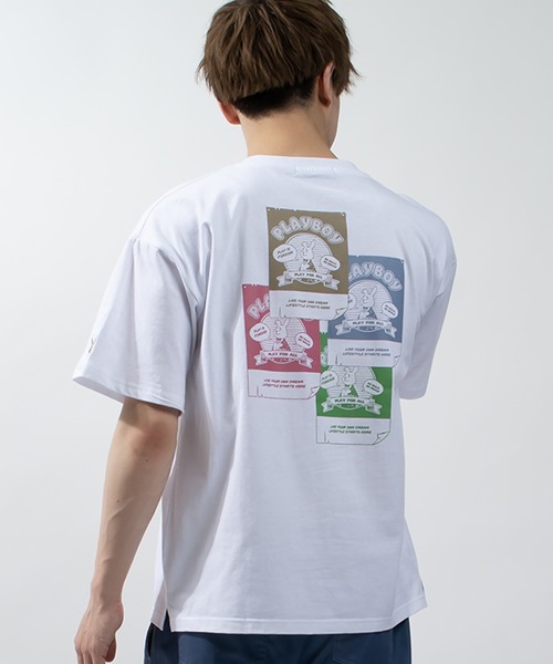 PLAYBOY（プレイボーイ） tシャツ 「PLAYBOY／プレイボーイ」レトロ