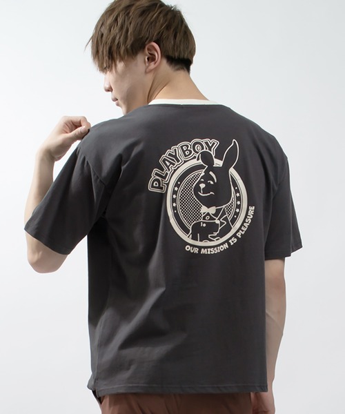 PLAYBOY（プレイボーイ） tシャツ 「PLAYBOY／プレイボーイ」レトロ